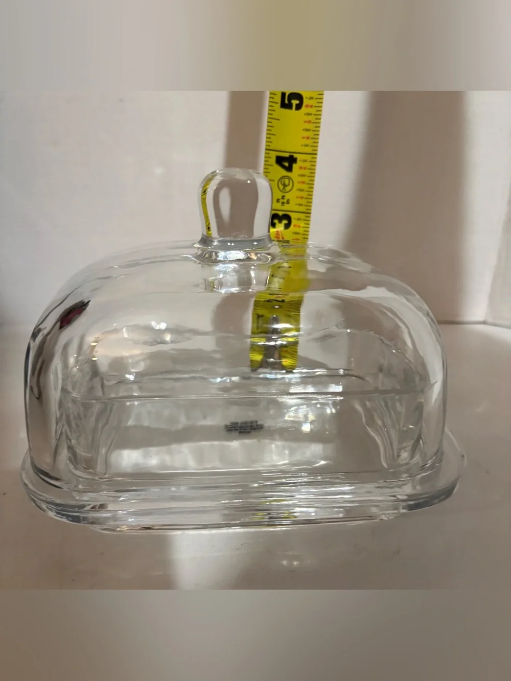 Abbott Glass Butter Dish with Dined Lid